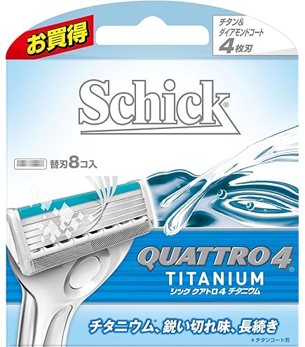 Amazon.co.jp: シック Schick クアトロ4 チタニウム 替刃(8コ入